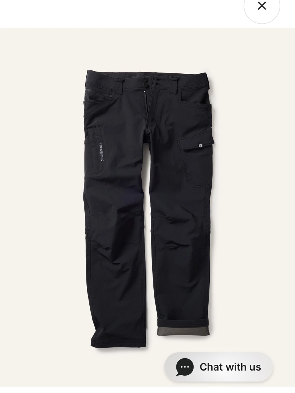 Truewerk Men’s T2 Werkpant Black NWT 36